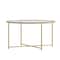 Flash Furniture Greenwich Collection Coffee Table - Modern Clear Glass Accent Table with Crisscross Brushed Gold Frame NAN-JH-1786CT-GG - alternate 7