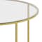 Flash Furniture Greenwich Collection Coffee Table - Modern Clear Glass Accent Table with Crisscross Brushed Gold Frame NAN-JH-1786CT-GG - alternate 6