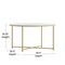 Flash Furniture Hampstead Collection Coffee Table - Modern White Finish Accent Table with Crisscross Brushed Gold Frame NAN-JH-1787CT-GG - alternate 5