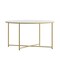 Flash Furniture Hampstead Collection Coffee Table - Modern White Finish Accent Table with Crisscross Brushed Gold Frame NAN-JH-1787CT-GG - alternate 7
