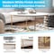 Flash Furniture Hampstead Collection Coffee Table - Modern White Finish Accent Table with Crisscross Brushed Gold Frame NAN-JH-1787CT-GG - alternate 2