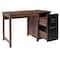 Flash Furniture Computer Desk Computer Desk, Metal Drawers, Oak, 23-1/2" D X 30" H, 47-1/4" W X Crosscut Oak NAN-JN-21736T-GG - alternate 4