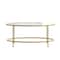 Flash Furniture Astoria Collection Round Coffee Table - Modern Clear Glass Coffee Table with Brushed Gold Frame NAN-JN-21750CT-GG - alternate 4