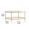 Flash Furniture Astoria Collection Round Coffee Table - Modern Clear Glass Coffee Table with Brushed Gold Frame NAN-JN-21750CT-GG - alternate 3