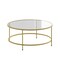 Flash Furniture Astoria Collection Round Coffee Table - Modern Clear Glass Coffee Table with Brushed Gold Frame NAN-JN-21750CT-GG - alternate 7