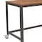 Flash Furniture Computer Desk Livingston Brown Mobile Computer Desk, 23-3/4" D X 29-1/4" H, 47-1/4" W X Brown Oak NAN-JN-2522D-GG - alternate 7