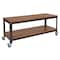 Flash Furniture TV Stand With Casters, Livingston Brown NAN-JN-2522TR-GG - alternate 2