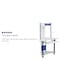 Flash Furniture Computer Desk Corner Computer Desk w/Hutch, Blue, 24" D X 57" H, 39" W X Laminate, Blue and White NAN-JN-2705-BL-GG - alternate 3