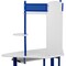 Flash Furniture Computer Desk Corner Computer Desk w/Hutch, Blue, 24" D X 57" H, 39" W X Laminate, Blue and White NAN-JN-2705-BL-GG - alternate 7