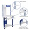 Flash Furniture Computer Desk Corner Computer Desk w/Hutch, Blue, 24" D X 57" H, 39" W X Laminate, Blue and White NAN-JN-2705-BL-GG - alternate 5