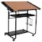 Flash Furniture Mobile Draft Table, 35-1/4" W, 31-1/4" H, Laminate Cherry NAN-JN-2739-GG - alternate 2