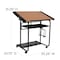 Flash Furniture Mobile Draft Table, 35-1/4" W, 31-1/4" H, Laminate Cherry NAN-JN-2739-GG - alternate 3