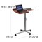 Flash Furniture Handy Little Desk Laptop Desk, 17-1/2" D X 28-1/2" to 38-1/2" H, 29-1/4" W X Cherry NAN-JN-2762-GG - alternate 8