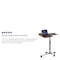 Flash Furniture Handy Little Desk Laptop Desk, 17-1/2" D X 28-1/2" to 38-1/2" H, 29-1/4" W X Cherry NAN-JN-2762-GG - alternate 5