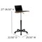 Flash Furniture Rustic Walnut Sit to Stand Mobile Laptop NAN-JN-2792-RU-GG - alternate 2