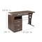 Flash Furniture Walnut 3 Drawer Pedestal Desk NAN-WK-008-RU-GG - alternate 4