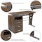 Flash Furniture Walnut 3 Drawer Pedestal Desk NAN-WK-008-RU-GG - alternate 5