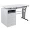Flash Furniture White Desk with Three Drawer Pedestal an NAN-WK-008-WH-GG - alternate 6