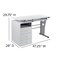 Flash Furniture White Desk with Three Drawer Pedestal an NAN-WK-008-WH-GG - alternate 8
