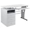 Flash Furniture White Desk with Three Drawer Pedestal an NAN-WK-008-WH-GG - alternate 5