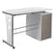 Flash Furniture White Desk with Three Drawer Pedestal an NAN-WK-008-WH-GG - alternate 7