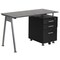 Flash Furniture Computer Desk Glass Top Desk w/3 Drawer Pedestal, Blk, 23-1/2" D X 29-1/2" H, 47-1/4" W X Black NAN-WK-021A-GG - alternate 5