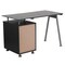 Flash Furniture Computer Desk Glass Top Desk w/3 Drawer Pedestal, Blk, 23-1/2" D X 29-1/2" H, 47-1/4" W X Black NAN-WK-021A-GG - alternate 6