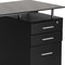 Flash Furniture Computer Desk Glass Top Desk w/3 Drawer Pedestal, Blk, 23-1/2" D X 29-1/2" H, 47-1/4" W X Black NAN-WK-021A-GG - alternate 8