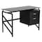 Flash Furniture Glass Desk Office Desk, 22-1/2" D X 30" H, 46" W X Metal, Table Top: Glass, Black NAN-WK-036-GG - alternate 6