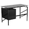 Flash Furniture Glass Desk Office Desk, 22-1/2" D X 30" H, 46" W X Metal, Table Top: Glass, Black NAN-WK-036-GG - alternate 7