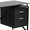 Flash Furniture Glass Desk Office Desk, 22-1/2" D X 30" H, 46" W X Metal, Table Top: Glass, Black NAN-WK-036-GG - alternate 3