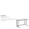 Flash Furniture Glass Desk Glass Top Desk w/Black Pedestal Frame, 23-1/2" D X 29-1/4" H, 47-1/4" W X Glass NAN-WK-055-GG - alternate 3
