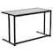 Flash Furniture Glass Desk Glass Top Desk w/Black Pedestal Frame, 23-1/2" D X 29-1/4" H, 47-1/4" W X Glass NAN-WK-055-GG - alternate 5