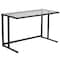 Flash Furniture Glass Desk Glass Top Desk w/Black Pedestal Frame, 23-1/2" D X 29-1/4" H, 47-1/4" W X Glass NAN-WK-055-GG - alternate 9