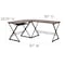 Flash Furniture L Shaped Desk Office Desk, 50" D X 29-3/4" H, 87" W X Laminate, Teakwood NAN-WK-109-GG - alternate 7