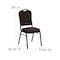 Flash Furniture Hercules Banquet Chair, Brown Back, 17-1/4 in W 20-1/4" L 38" H, Fabric Seat NG-C01-BROWN-GV-GG - alternate 6