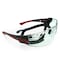 Radians Obliterator IQ, Safety Glasses, IQuity Anti-Fog & Anti-Scratch, Clear IQ Lens, Black / Red Frame OBL1-13 - alternate 6
