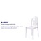 Flash Furniture Contemporary Ghost Chair, Transparent Crystal Seat, 15.75 W 20-1/4" L 35 H OW-GHOSTBACK-18-GG - alternate 4