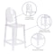 Flash Furniture Revna Ghost Counter Stool with Oval Back in Revna Transparent Crystal OW-GHOSTBACK-24-GG - alternate 2