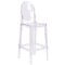 Flash Furniture Revna Ghost Barstool with Oval Back in Revna Transparent Crystal OW-GHOSTBACK-29-GG - alternate 8