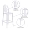 Flash Furniture Revna Ghost Barstool with Oval Back in Revna Transparent Crystal OW-GHOSTBACK-29-GG - alternate 5