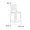 Flash Furniture Square Back Ghost Stool OW-SQUAREBACK-24-GG - alternate 8