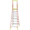 Werner 10 ft Fiberglass Platform Stepladder, 300 lb Capacity PD6207 - alternate 3