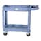 Vestil Plastic Utility Cart, 2 Shelves, 17.5 x 31, Foam Plastic, 550 lb Load Capacity, 2 Shelves, 18.5" W PLSC-2-1731 - alternate 3