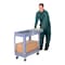 Vestil Plastic Utility Cart, 2 Shelves, 17.5 x 31, Foam Plastic, 550 lb Load Capacity, 2 Shelves, 18.5" W PLSC-2-1731 - alternate 2