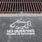 Pig Storm Drain Stencil, Message, Various Font, Polyethylene, White, 3 Pieces SGN8208 - alternate 2