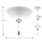 Progress Lighting Three-Light Fan Light Kit P2645-01WB - alternate 6