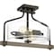 Progress Lighting Barnes Mill Three-Light Semi-Flush P350059-020 - alternate 1