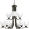 Progress Lighting Laird Nine-Light Chandelier P400064-020 - alternate 1