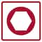 Gedore Hexagonal Socket Wrench Inserts 3300081 - alternate 3